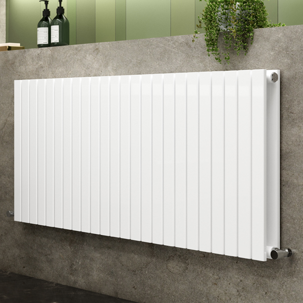 Alternate image of Hudson Reed Sloane Horizontal Flat Radiator 600mm High - Steel - Double Panel