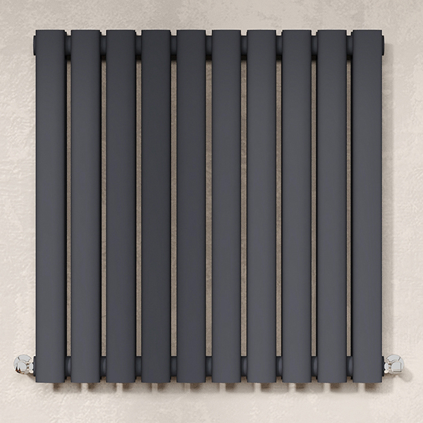 Alternate image of Hudson Reed Revive Horizontal Contemporary Column Radiator 600mm High - Steel - Double Panel