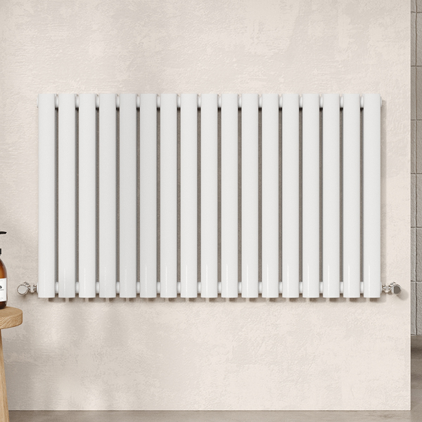 Alternate image of Hudson Reed Revive Horizontal Contemporary Column Radiator 600mm High - Steel - Double Panel