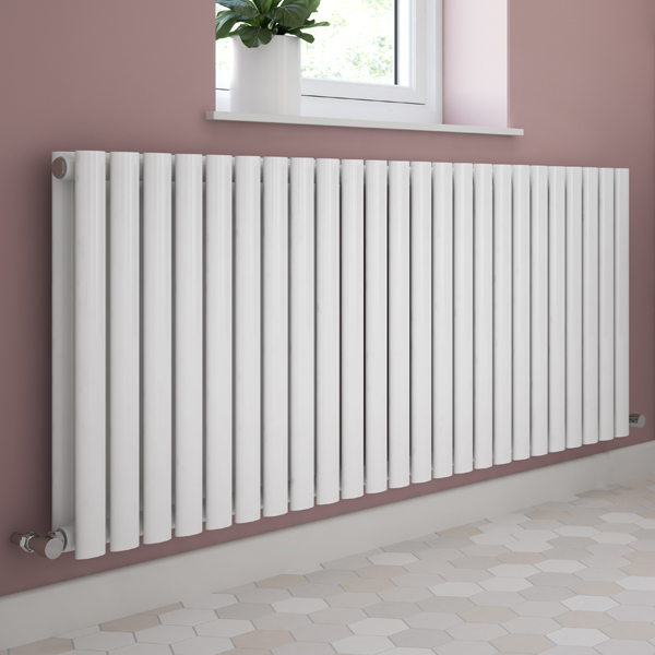 Alternate image of Hudson Reed Revive Horizontal Contemporary Column Radiator 600mm High - Steel - Double Panel