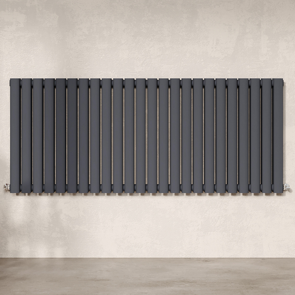 Alternate image of Hudson Reed Revive Horizontal Contemporary Column Radiator 600mm High - Steel - Double Panel