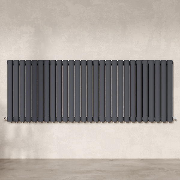 Alternate image of Hudson Reed Revive Horizontal Contemporary Column Radiator 600mm High - Steel - Double Panel