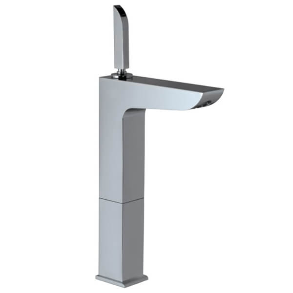 Jaquar Lexa Deck Mounted High Neck Basin Mixer Tap - 340mm High - Joystick Handle