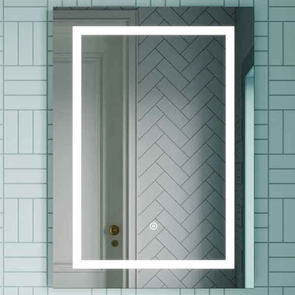 Additional image of Hudson Reed Sculptor Portrait Frontlit LED Mirror with Demister Pad - 500 x 700mm