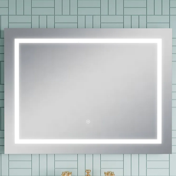 Additional image of Hudson Reed Enif Landscape Aluminium Frontlit LED Mirror with Demister Pad - 800 x 600mm