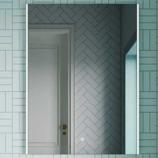 Additional image of Hudson Reed Cepheus Portrait LED Mirror with Demister Pad 600 x 800mm - Film-Backed Glass