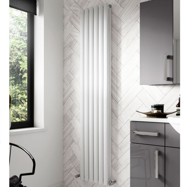 Alternate image of Hudson Reed Revive Vertical Contemporary Tubular Column Radiator - Steel - Double Panel