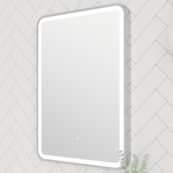 Alternate image of Hudson Reed Hydrus Rectangular LED Mirror with Demister Pad 500 x 700mm - Film Backed Glass