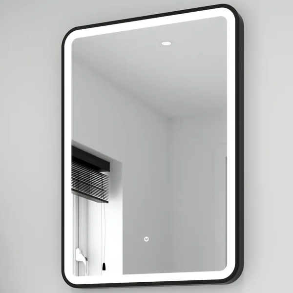 Alternate image of Hudson Reed Hydrus Rectangular LED Mirror with Demister Pad 500 x 700mm - Film Backed Glass