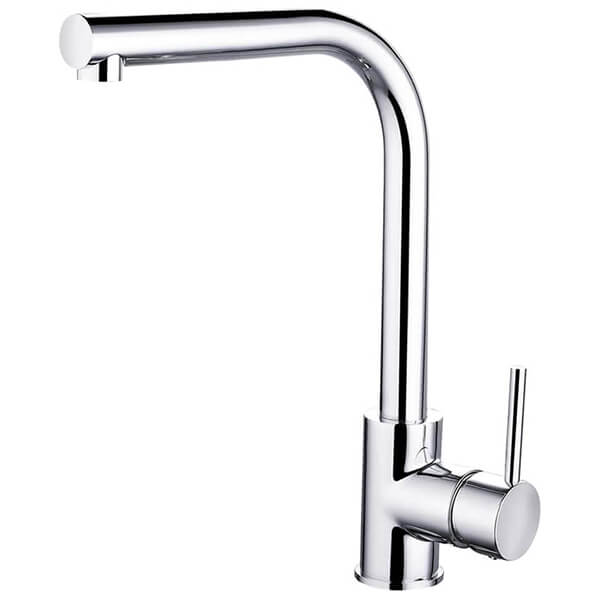 Nuie Rayna Contemporary Kitchen Sink Mixer Tap with L-Shaped Spout - Stick Handle