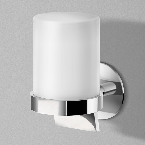 Smedbo DOT Wall Mounted Soap Dispenser with Holder and Backplate