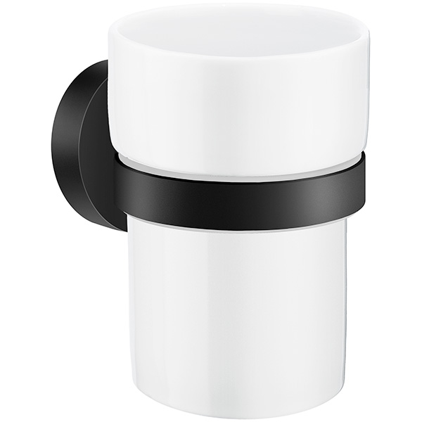 Additional image of Smedbo Home Porcelain Tumbler with Holder