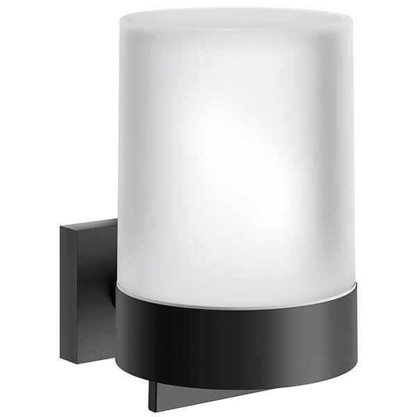 Additional image of Smedbo House Wall Mounted Holder with Frosted Glass Soap Dispenser