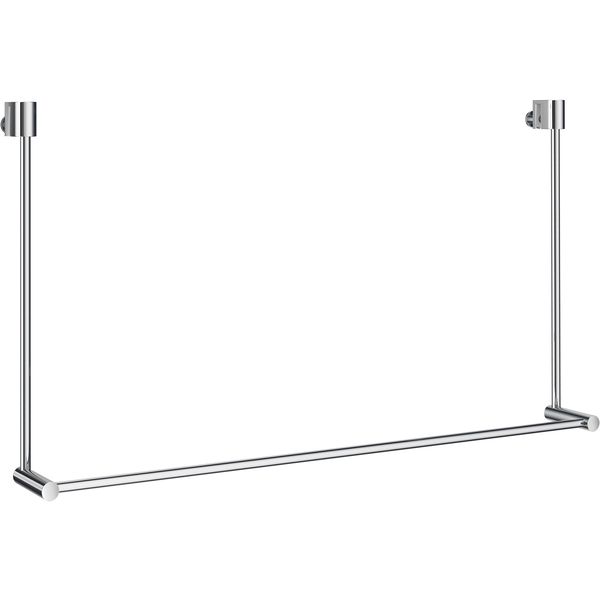 Smedbo Sideline 600mm Wide Polished Chrome Towel Rail for Glass Shower Panel