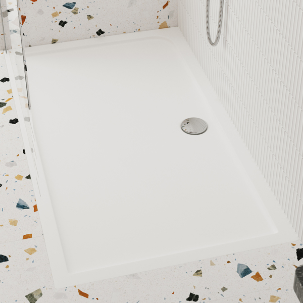 Alternate image of Hudson Reed Pearlstone Slimline Rectangular Shower Tray - Acrylic Capped ABS Caco3 and Pu