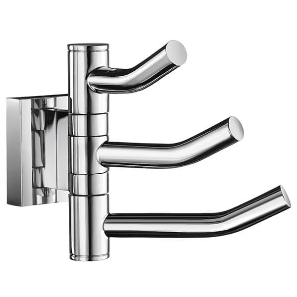 Smedbo House Polished Chrome Triple Hook Swing Arm