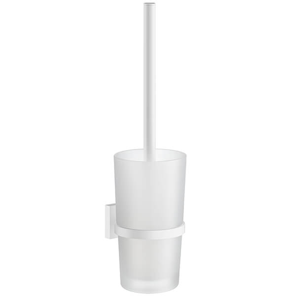 Additional image of Smedbo House Toilet Brush With Frosted Glass Container