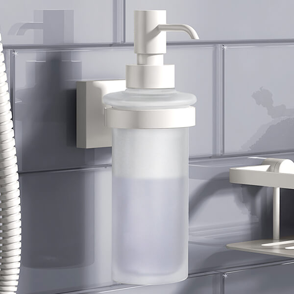 Alternate image of Smedbo House Holder With Frosted Glass Soap Dispenser