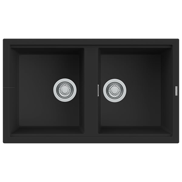 Reginox Best-20 Granite Inset Kitchen Sink with Waste 860 x 510mm - Two Bowl