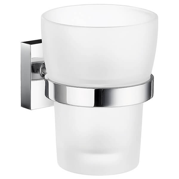 Smedbo House Holder With Frosted Glass Tumbler