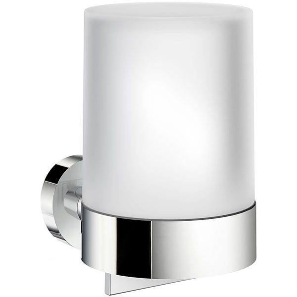Smedbo Home Frosted Glass Soap Dispenser with Holder