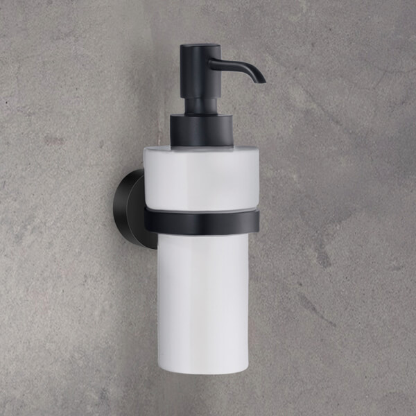 Smedbo Home Contemporary Porcelain Soap Dispenser with Holder