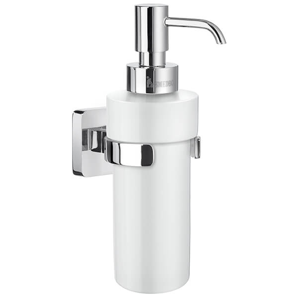 Smedbo Ice Polished Chrome Holder With Porcelain Soap Dispenser