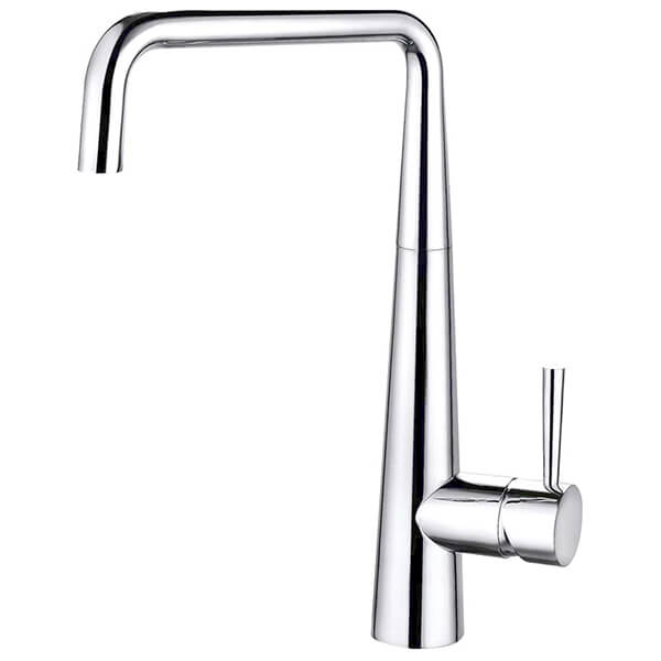 Nuie Roshni Chrome Mono Kitchen Sink Mixer Tap with U-Shaped Spout - Stick Handle