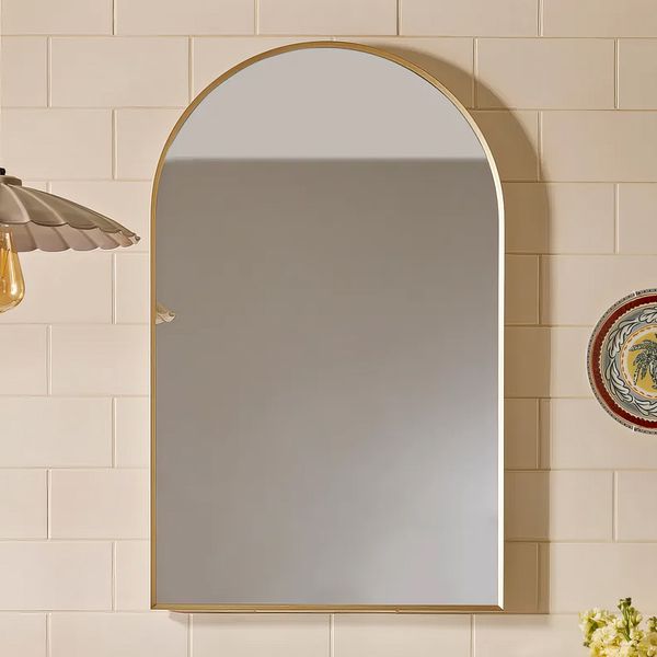 Additional image of Tavistock Verge Non-Illuminated Arc Mirror - Aluminium Frame - 500 x 800mm