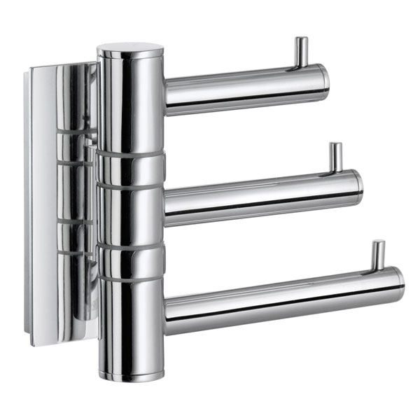 Smedbo Pool Swing Arm Triple Hook - Brass