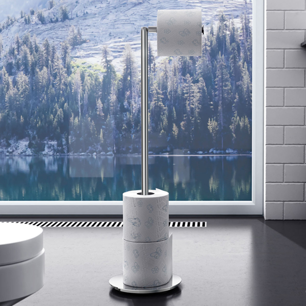 Smedbo Outline Lite Stainless Steel Freestanding Toilet Roll Holder