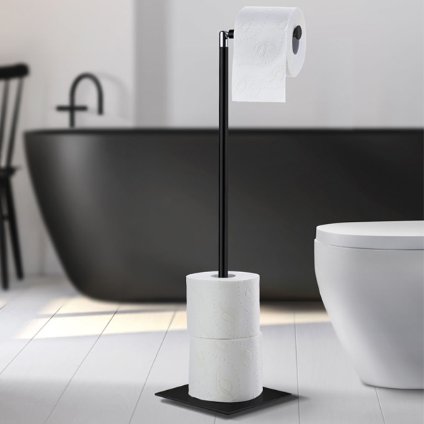 Alternate image of Smedbo Outline Lite Stainless Steel Freestanding Toilet Roll Holder