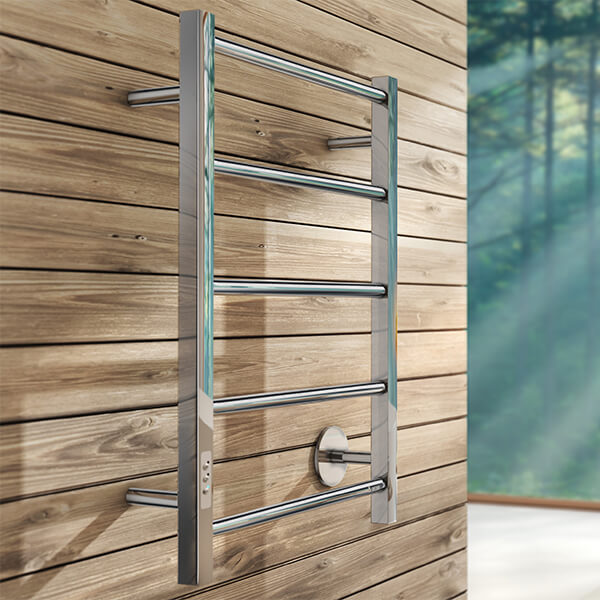 Smedbo Dry Compact Electric Towel Rail - 500 x 689mm - Stainless Steel