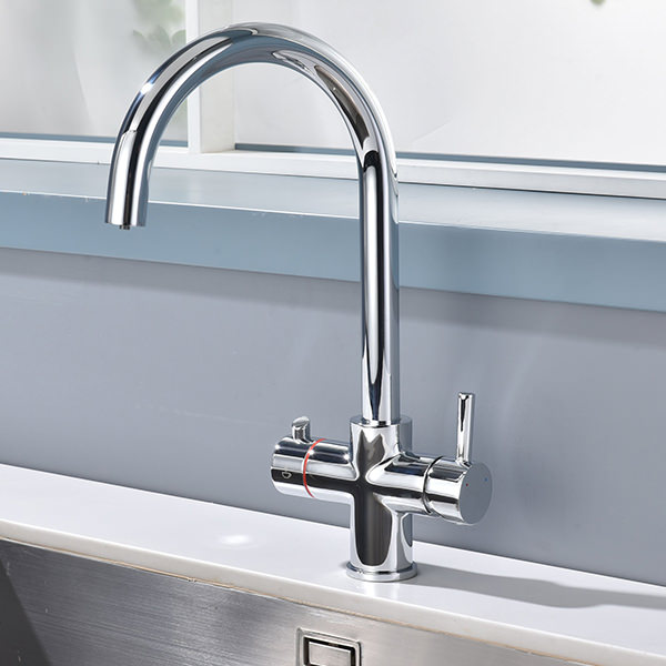 Reginox Attenzi 3-in-1 Instant Hot Water Kitchen Tap with Filter - 360 Degree Swivel Spout