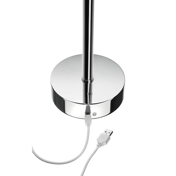 Additional image of Smedbo Outline Freestanding Round LED Chrome Shaving and Make-Up Mirror - 215 x 215mm