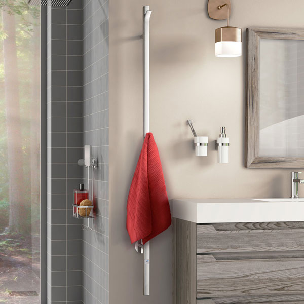 Smedbo Dry Electric Towel Bar - 1500mm High - Stainless Steel