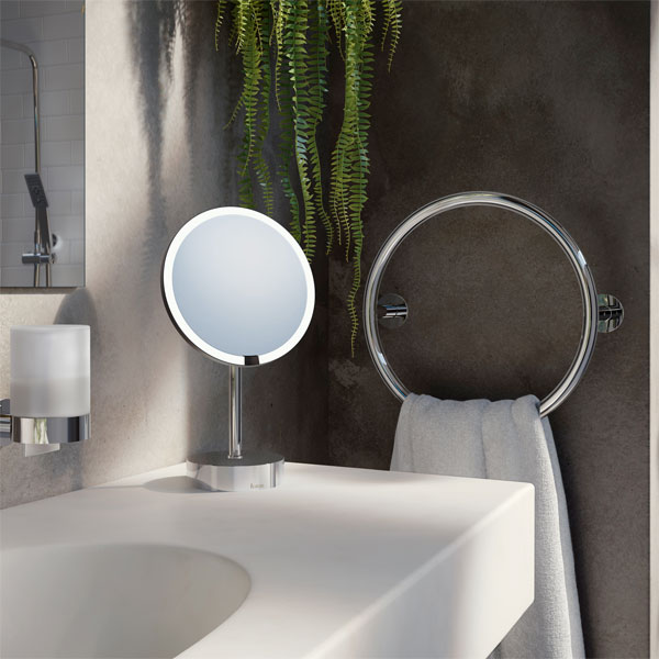 Smedbo Dry Round Polished Stainless Steel Towel Warmer - 500mm