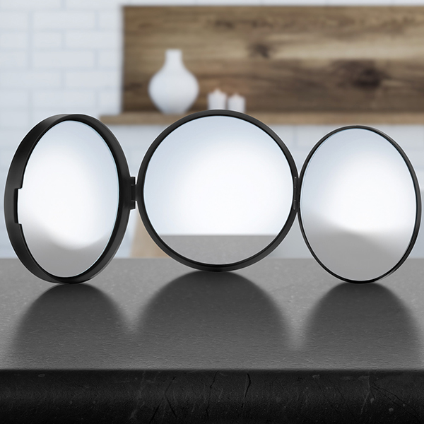 Additional image of Smedbo Outline Lite Round Foldable Travel Cosmetic Mirror - 100 x 100mm