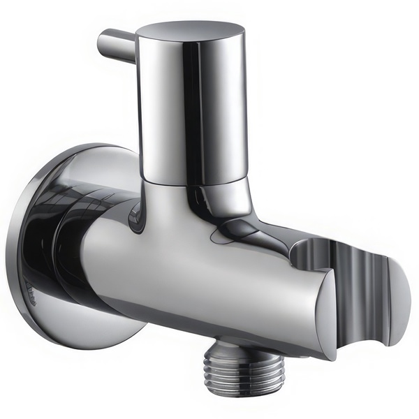 Jaquar Allied Round Wall Outlet With Shower Handset Holder And Shut Off Valve