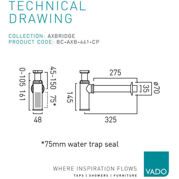 Technical drawing QS-V111305 / BC-AXB-461-CP