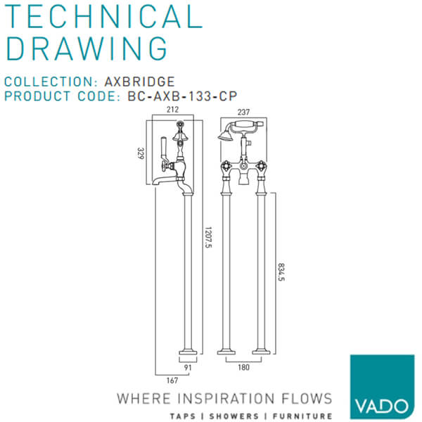 Technical drawing QS-V113528 / BC-AXB-133-CP