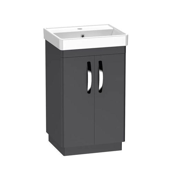 Alternate image of Tavistock Compass Freestanding Vanity Unit with Handles 700mm High - Two Door
