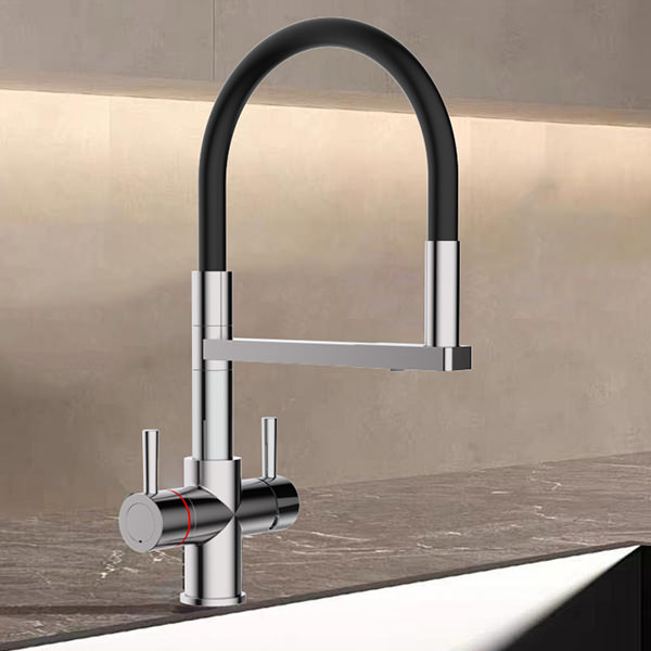 Reginox Aquabezi 4-in-1 Instant Hot Water Kitchen Tap with Tank and Filter - Swivel Spout