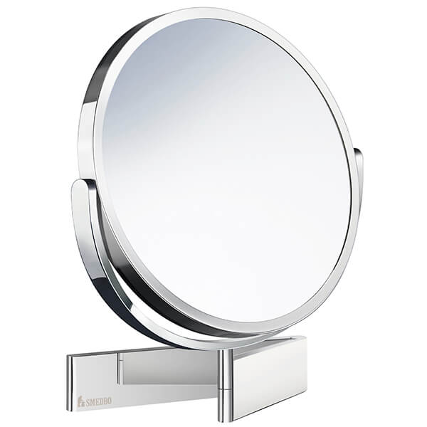 Smadbo Outline Double Sided Round Cosmetic Magnifying Mirror 200 x 200mm - Chrome Finish