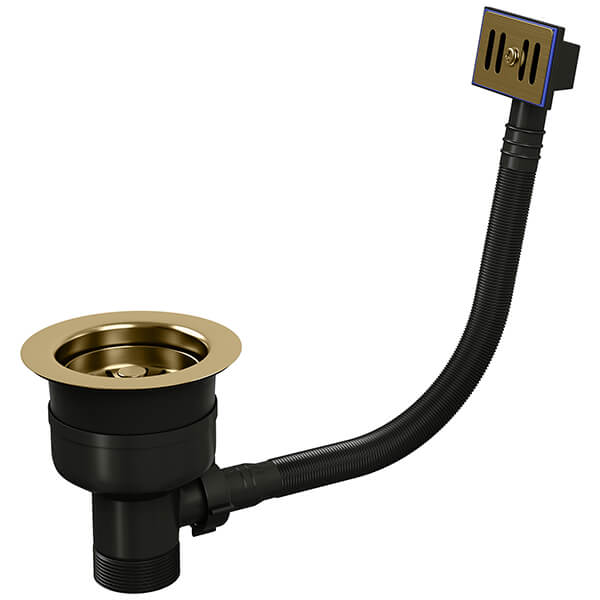 Additional image of Nuie Top-Fix Round Kitchen Sink Waste with Strainer and Overflow