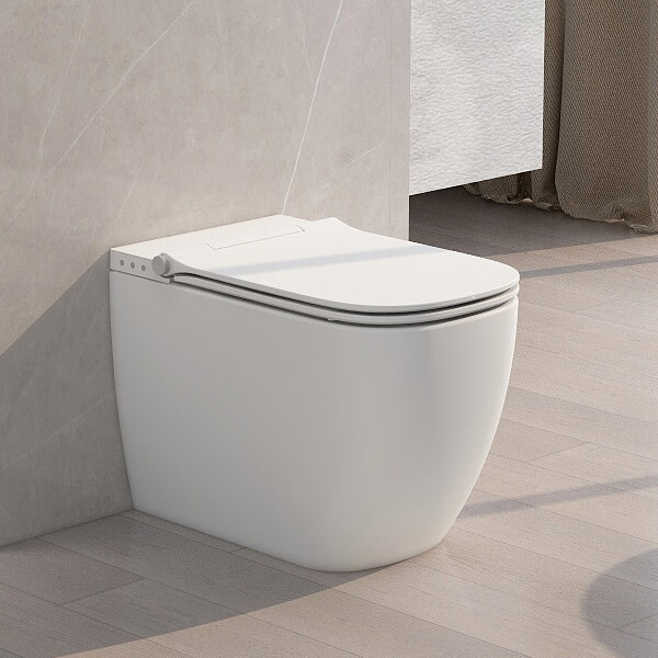 Imex Essence Back To Wall Rimless Smart Toilet with Soft Close Seat - White