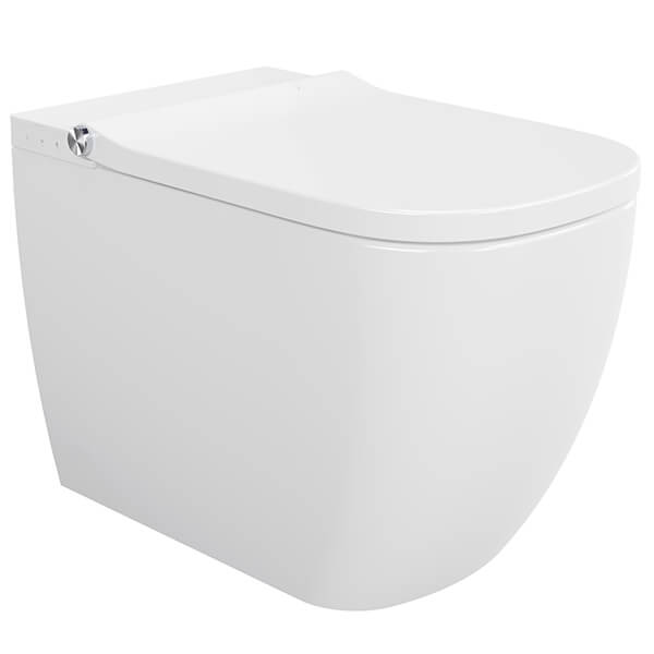 Imex Essence Back To Wall Rimless Smart Toilet with Soft Close Seat - White