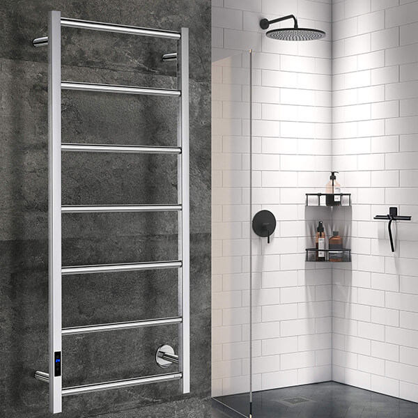 Smedbo Dry Electric Towel Rail - Stainless Steel - 500 x 1212mm