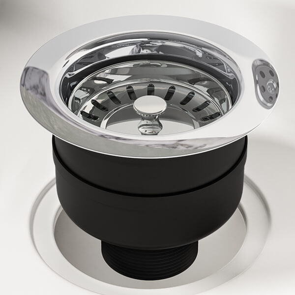 Nuie Top-Fix Round Kitchen Sink Waste with Stainless Steel Strainer