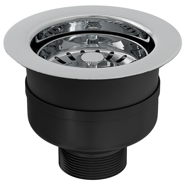 Nuie Top-Fix Round Kitchen Sink Waste with Stainless Steel Strainer